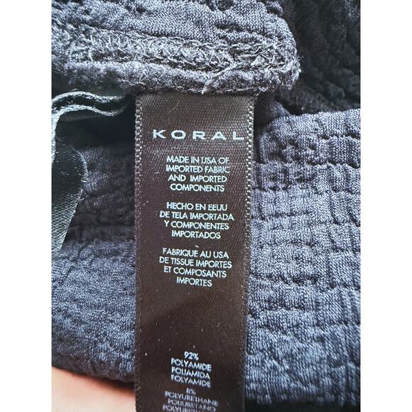 KORAL High Rise Biker Short XS Black Athleisure Lounge Textured Sporty Gym Cycle - Picture 4 of 4